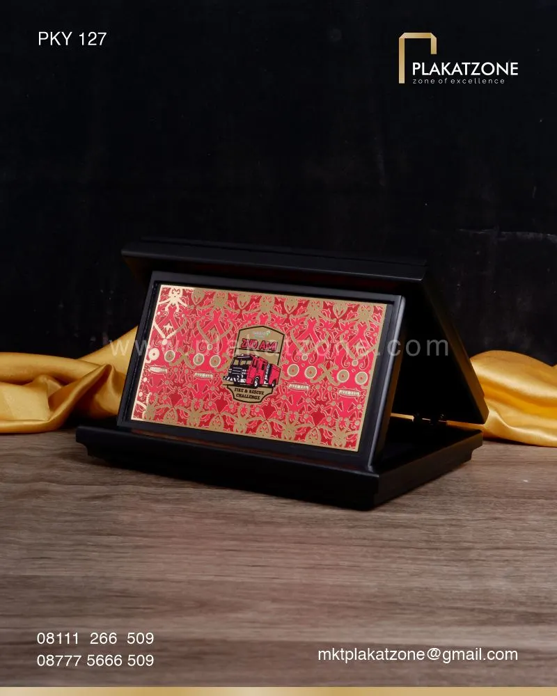 PKY127 Plakat Kayu Logam AMI Fire & Rescue