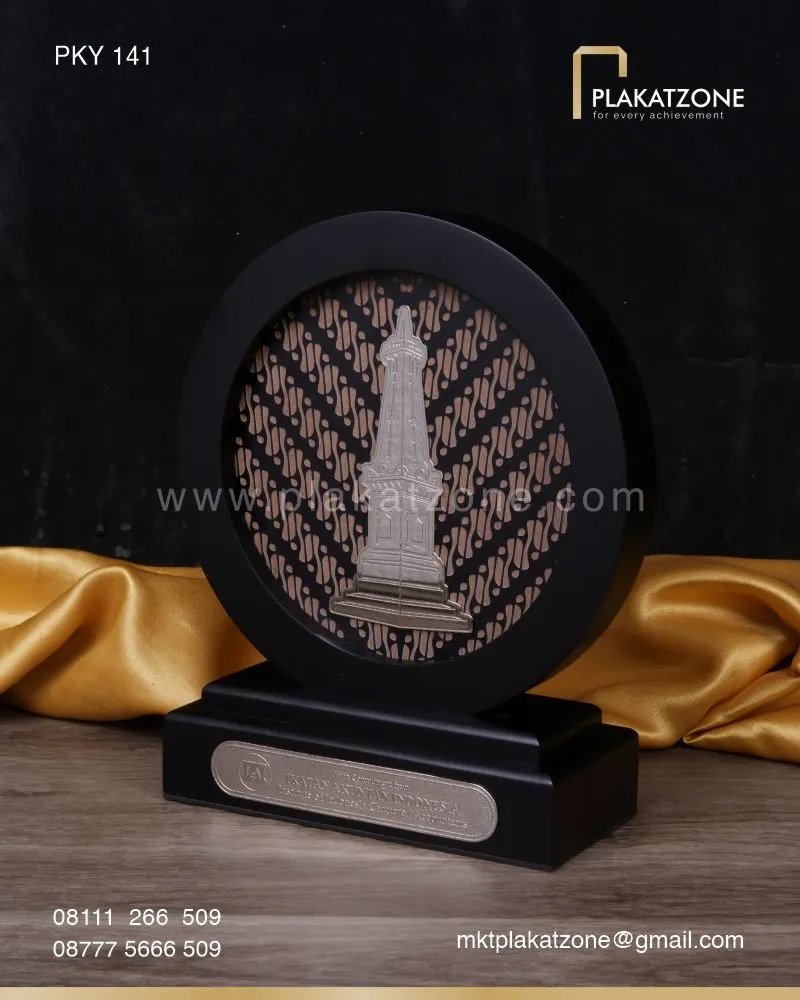 PKY141 Plakat Kayu Bulat Tugu Jogja