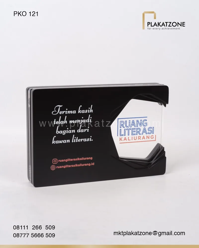 PKO121 Plakat Kayu Akrilik Ruang Literasi Kaliurang
