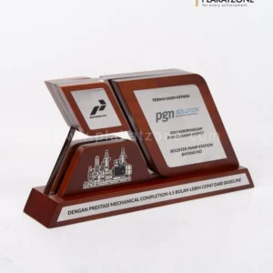 Plakat Kayu Akrilik Booster Pump Station Ucapan Terima Kasih dari Pertamina Gas untuk PGN Solution