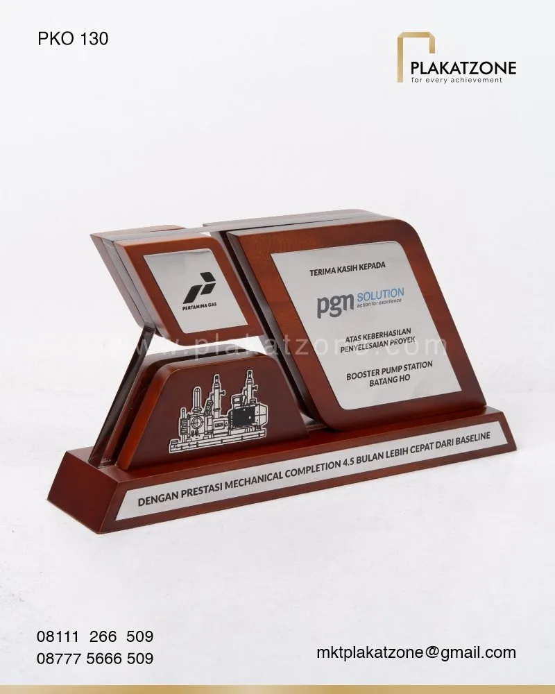 PKO130 Plakat Kayu Akrilik Booster Pump Station